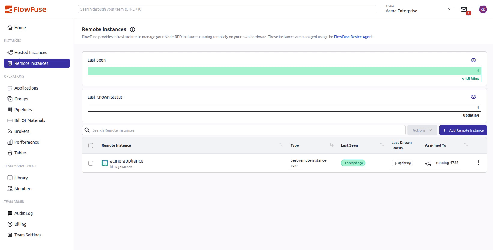 AI for hosted-instance-owned remote